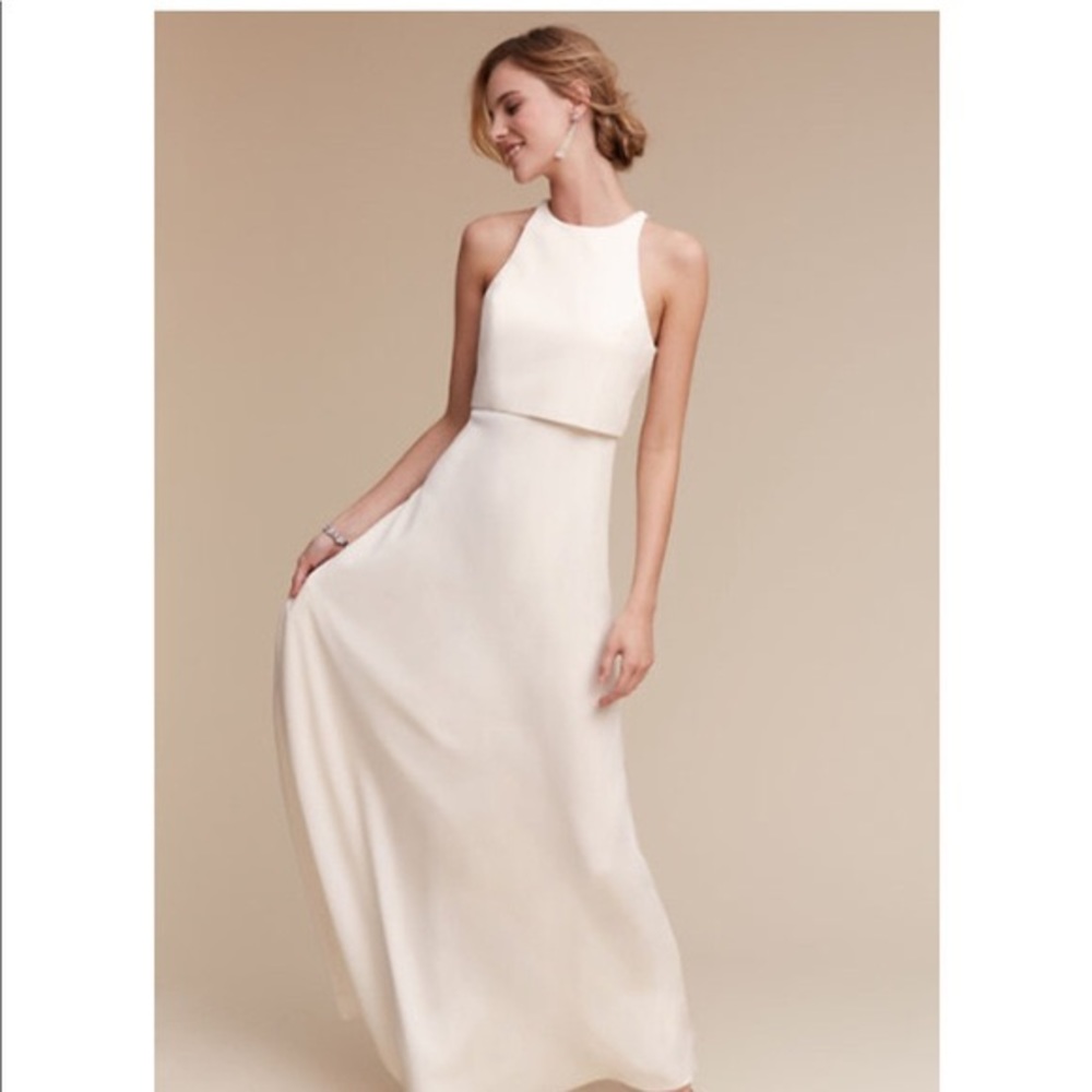 BHLDN Jill Stuart Ivory Crepe Wedding Dress